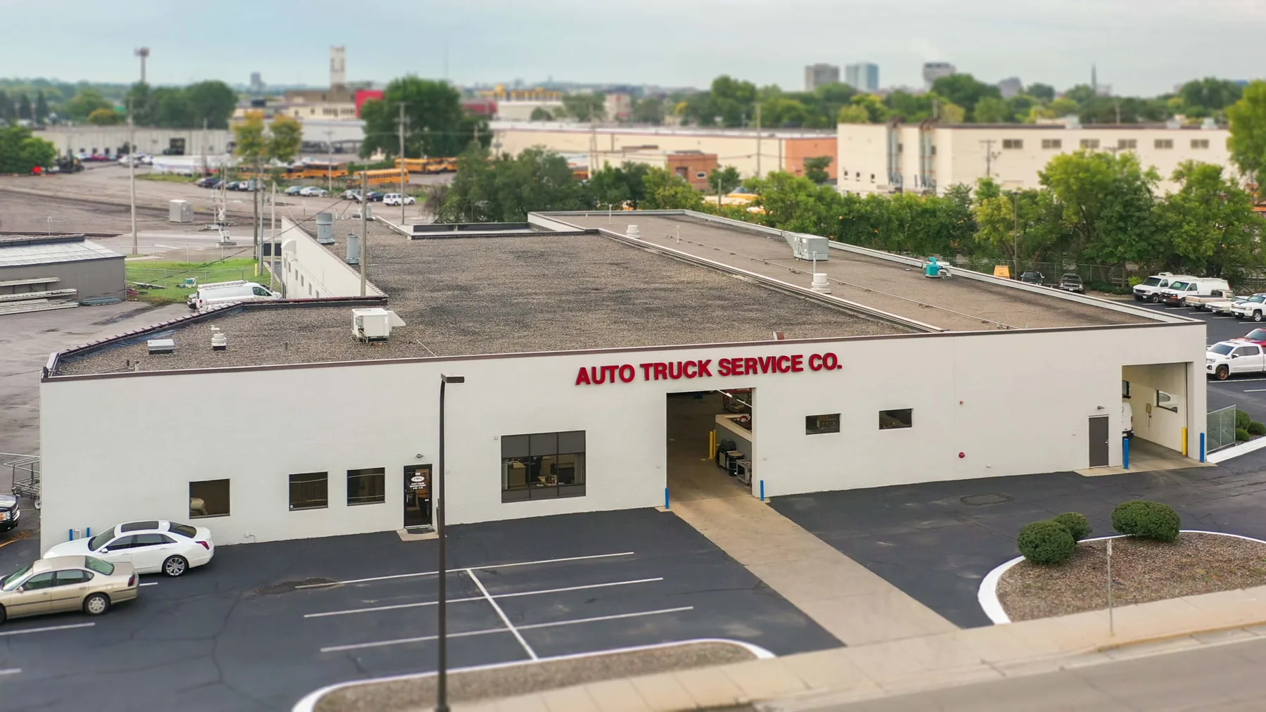 The real Auto Truck Service Co. building on Central Avenue in Minneapolis